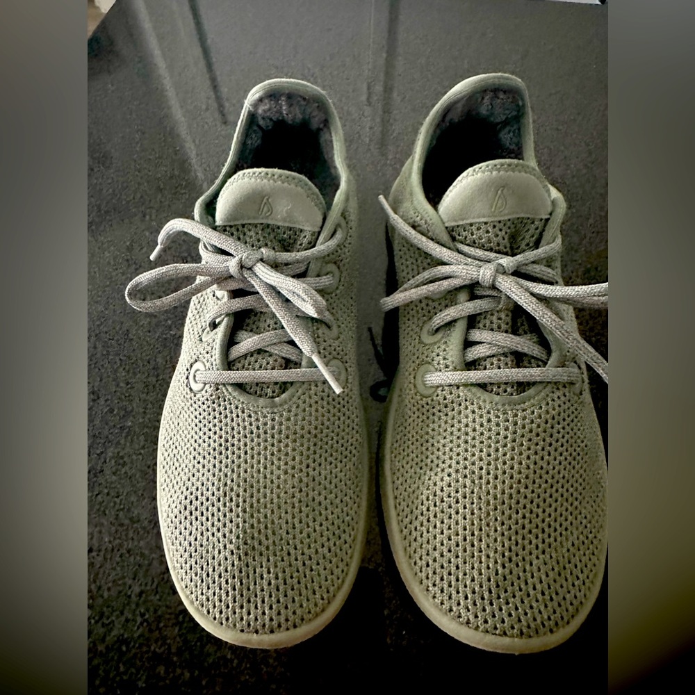 Allbirds, lightly used almost new, save vs. retail in a unique green color